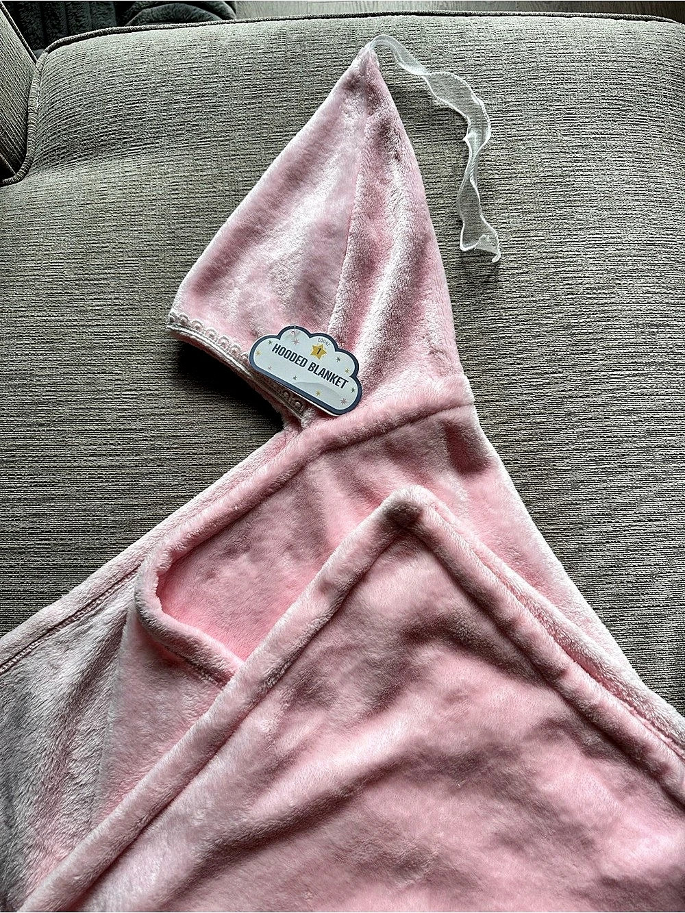 Pink Hooded Baby Bib NWT